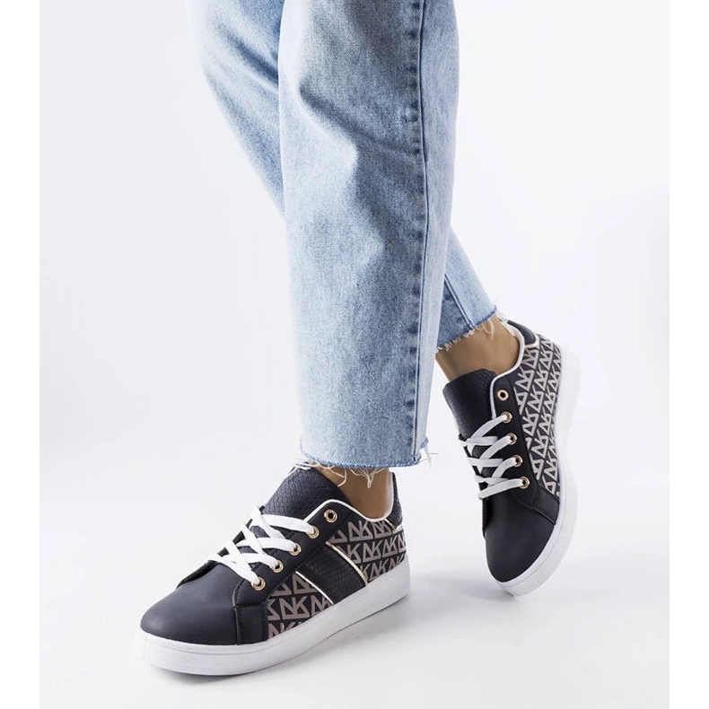 D/GMR Tenisi bleumarin decorati cu monograma Bolduc