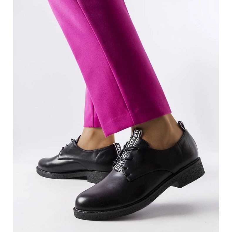 D/GMR Brogues negre cu șireturi din Edmonton negru