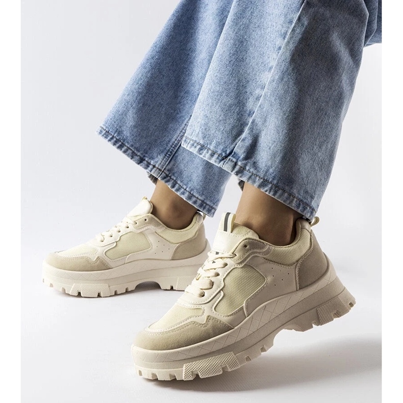 D/GMR Pantofi sport bej mikeladze pentru femei D/GMR Pantofi sport bej mikeladze pentru femei