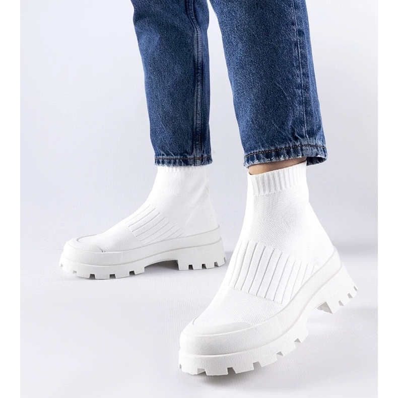 D/GMR Tenisi albi cu varden superior flexibil