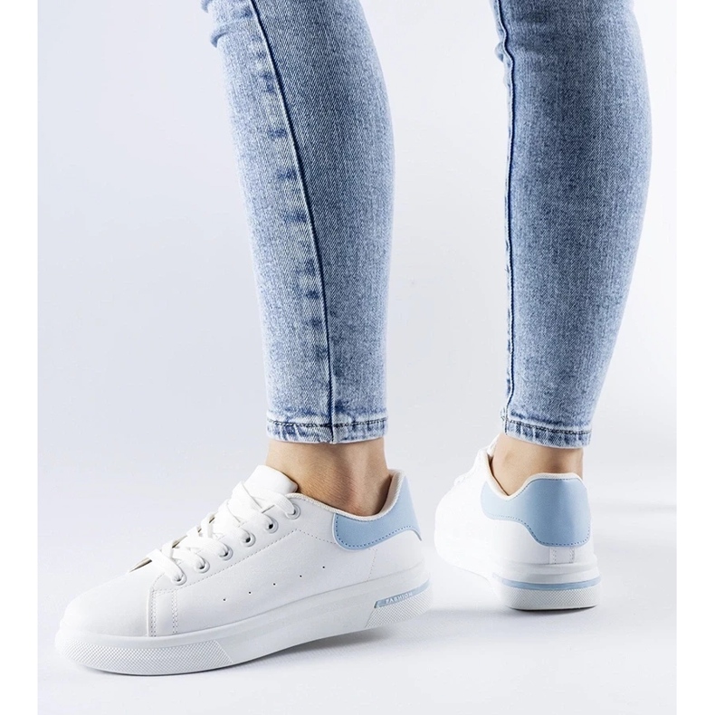 D/GMR Tenisi Leland albi și albaștri D/GMR Tenisi Leland albi și albaștri