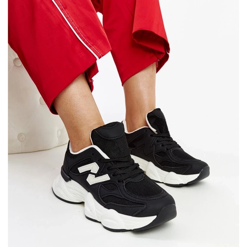 D/GMR Adidași negri cu talpă Gergely masivă negru