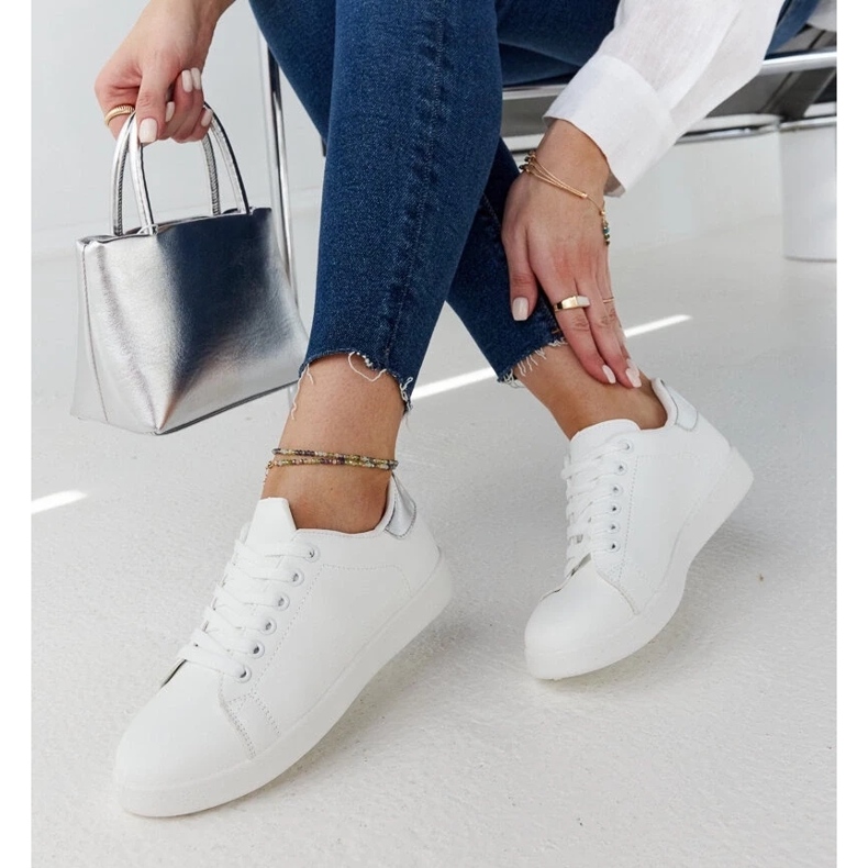 D/GMR Tenisi albi cu platformă marca Hagosa