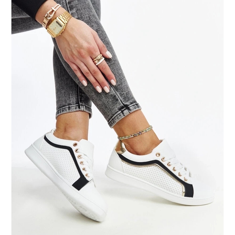 D/GMR Tenisi albi și negri pe platforma Amala