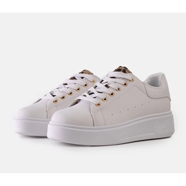 D/CEO Tenisi albi cu decor Asmait atrăgător