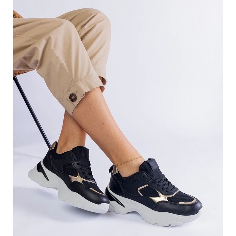 D/CEO Adidași negri cu talpă masivă Torreza negru