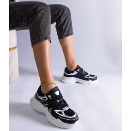 D/CEO Adidași de damă negri cu inserții Gaytan argintii negru D/CEO Adidași de damă negri cu inserții Gaytan argintii negru