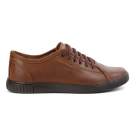 Polbut din piele Pantofi Adidași pentru bărbați Model 2129 Camel maro Polbut din piele Pantofi Adidași pentru bărbați Model 2129 Camel maro