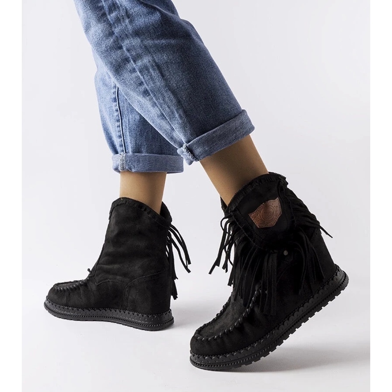 D/CEO Cizme negre cu pană de la Giudice negru