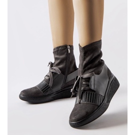 D/CEO Botine cu pană cu șosetă Spoleto gri D/CEO Botine cu pană cu șosetă Spoleto gri