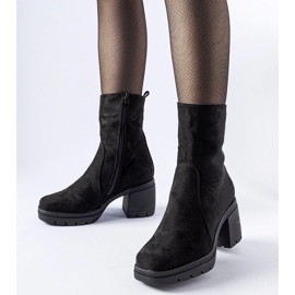 D/CEO Cizme negre pe postul de agordino eco-eco-zamsz de gleznă negru D/CEO Cizme negre pe postul de agordino eco-eco-zamsz de gleznă negru