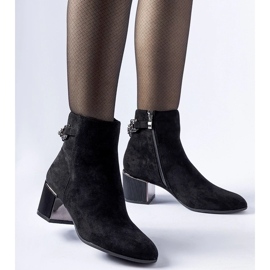 D/CEO Botine negre cu lant Fenughedu din piele intoarsa ecologica negru D/CEO Botine negre cu lant Fenughedu din piele intoarsa ecologica negru