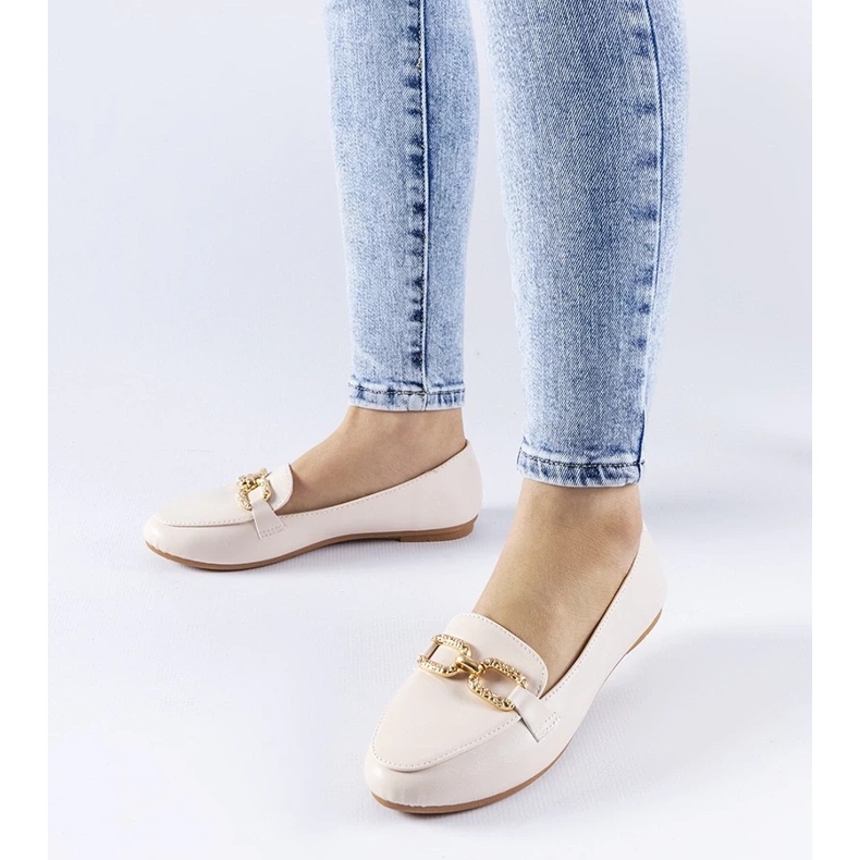 D/CEO Mocasini cu catarama bej de la Sovera