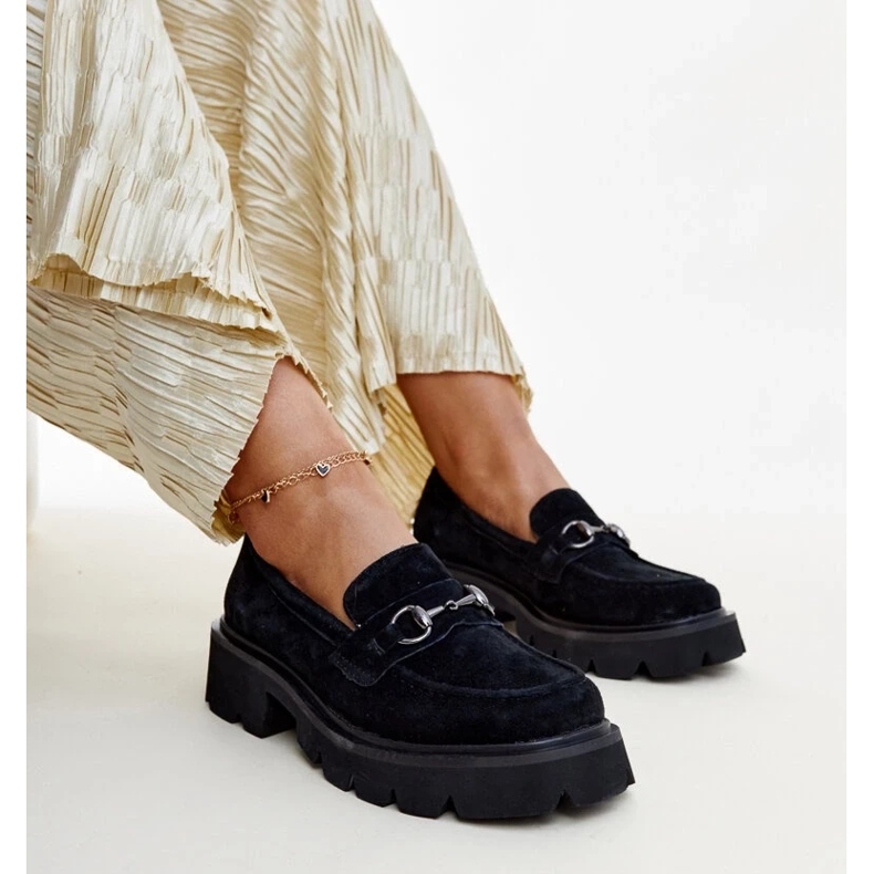 D/CEO Mocasini Vinceza din piele neagra negru