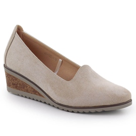 Pantofi pentru piele de căprioară bej potocki SZ12276 Pantofi pentru piele de căprioară bej potocki SZ12276