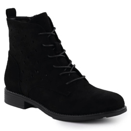 S.Barski Cizme pentru femei deschise pentru femei Black Suede S. Barski Hy51-136 negru S.Barski Cizme pentru femei deschise pentru femei Black Suede S. Barski Hy51-136 negru