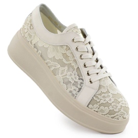 S.Barski Pantofi pe platforma S. Barski Hy51-059 Beige bej S.Barski Pantofi pe platforma S. Barski Hy51-059 Beige bej