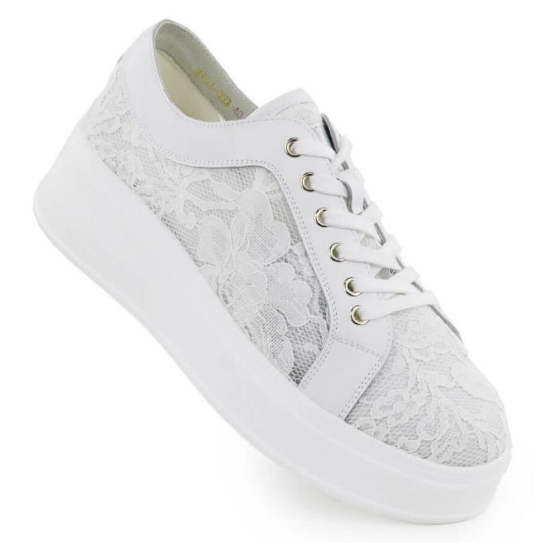 S.Barski Pantofi pe platforma S. Barski Hy51-059 White alb