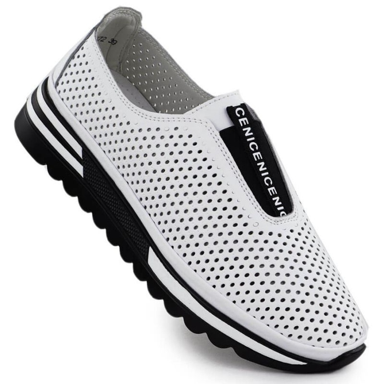 S.Barski Openwork Sports Shoes S. Barski LR51-672 White alb S.Barski Openwork Sports Shoes S. Barski LR51-672 White alb