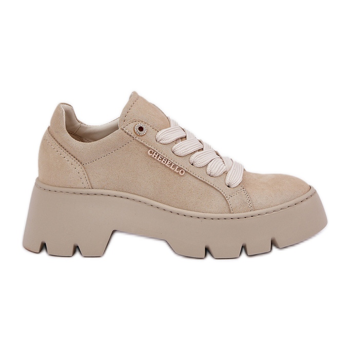 Pantofi sport de adidași pe platforma Chebello 4632 Gold de aur