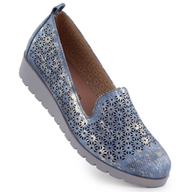 M.Daszyński Încălțăminte la M. Daszyński MR1628-20 în flori albastru M.Daszyński Încălțăminte la M. Daszyński MR1628-20 în flori albastru