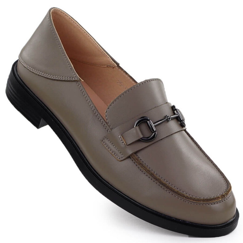 Pantofi pentru femei pentru femei Pantoane confortabile Dark Beige Vinceza 18107 bej