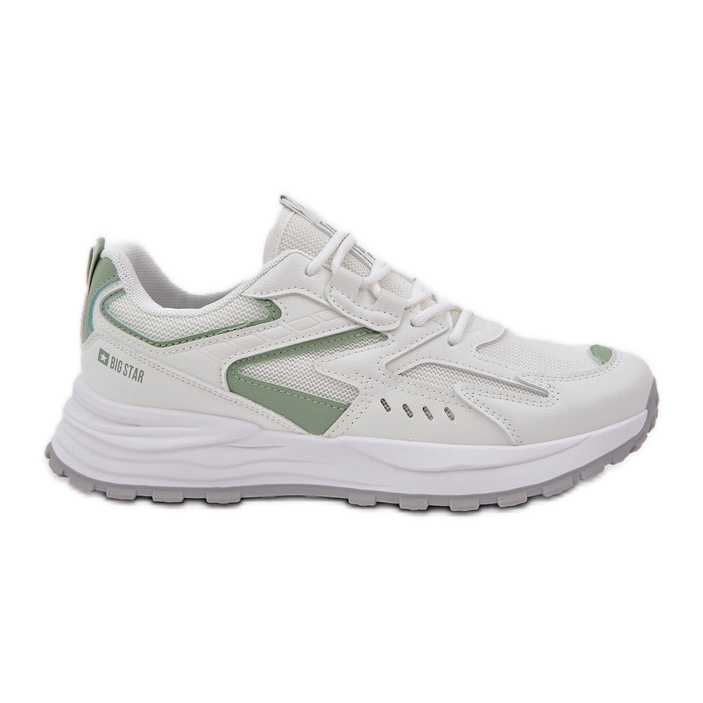 Big Star Pantofi sport pentru femei Star Big NN274A095 Sistem Hi-Poly Sistem alb-verde