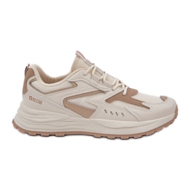 Big Star Pantofi sport pentru femei Star Big NN274A096 Sistem Hi-Polish Beige bej