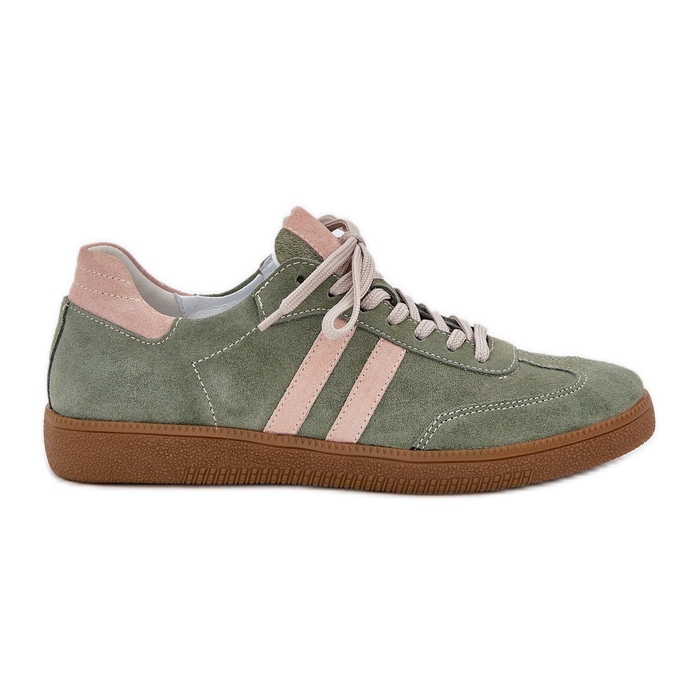 Zazoo N1068 Suede Low Low Women Green Sneakers verde