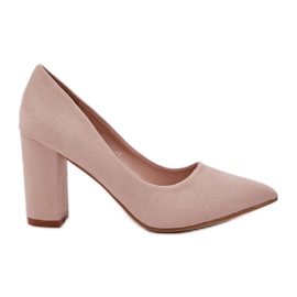 Pompe de femei pe Pilonul Eco -Suede bej Pompe de femei pe Pilonul Eco -Suede bej