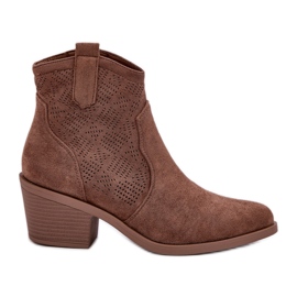 S.Barski Cizme Cowboy pentru eco Castle Openwork Smart S. Barski Hy51-061 Dark bej S.Barski Cizme Cowboy pentru eco Castle Openwork Smart S. Barski Hy51-061 Dark bej