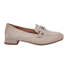 Jezzi Mocasinele cu un ornament pe un călcâie delicată eco eco Beige bej Jezzi Mocasinele cu un ornament pe un călcâie delicată eco eco Beige bej