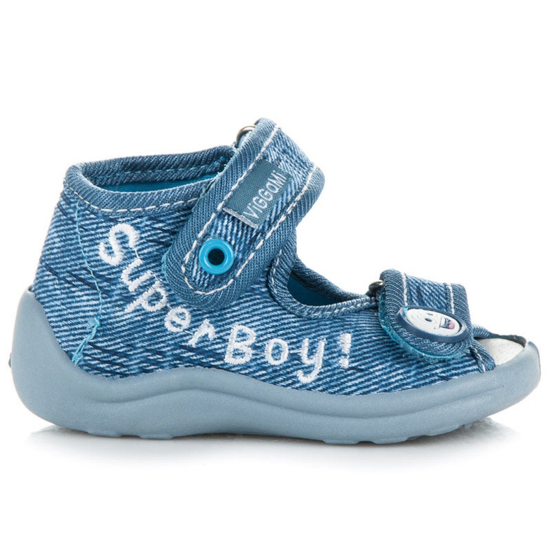 Viggami Pantofi din denim cu velcro albastru