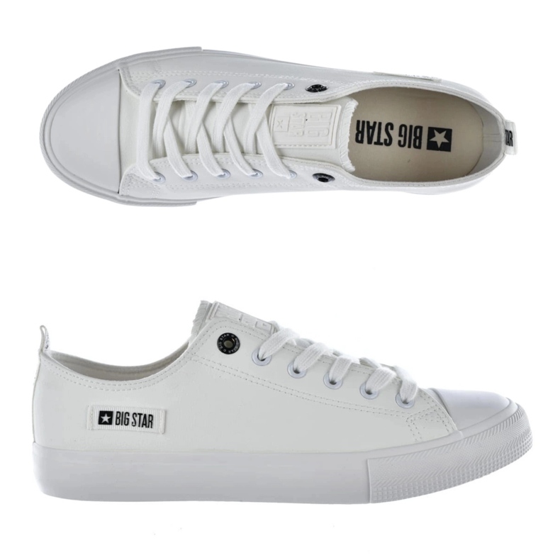 Big Star Pantofi albi de adidași pentru bărbați KK174008