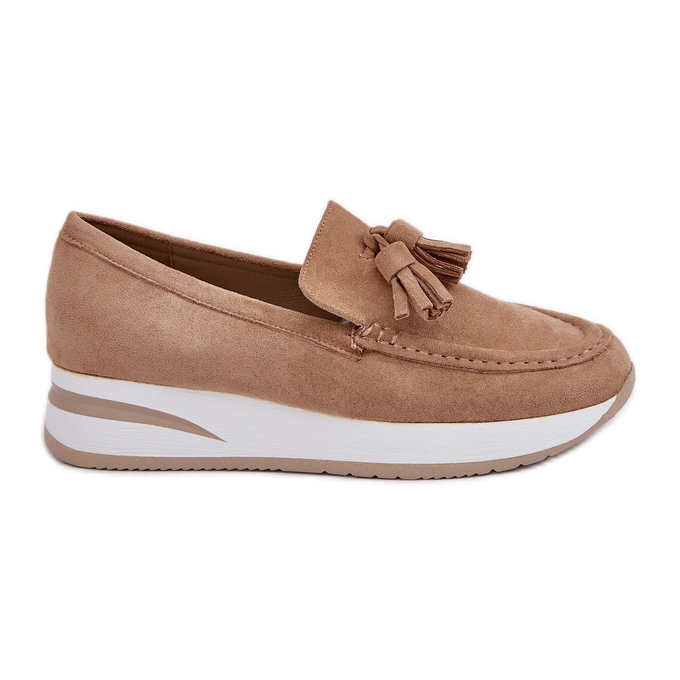 Mocasinele pe o pană delicată Eco, Suede bej Mocasinele pe o pană delicată Eco, Suede bej