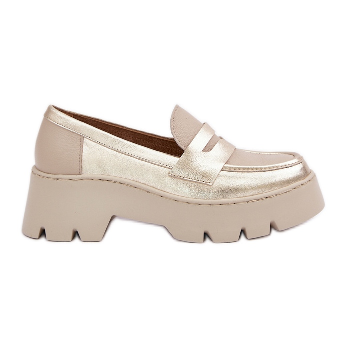 Zazoo Plăcile din piele pentru femei cu calcule plate aurii de aur