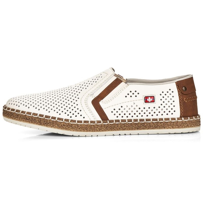 RIEKER B5297-80 Pantofi albi deschisi RIEKER B5297-80 Pantofi albi deschisi