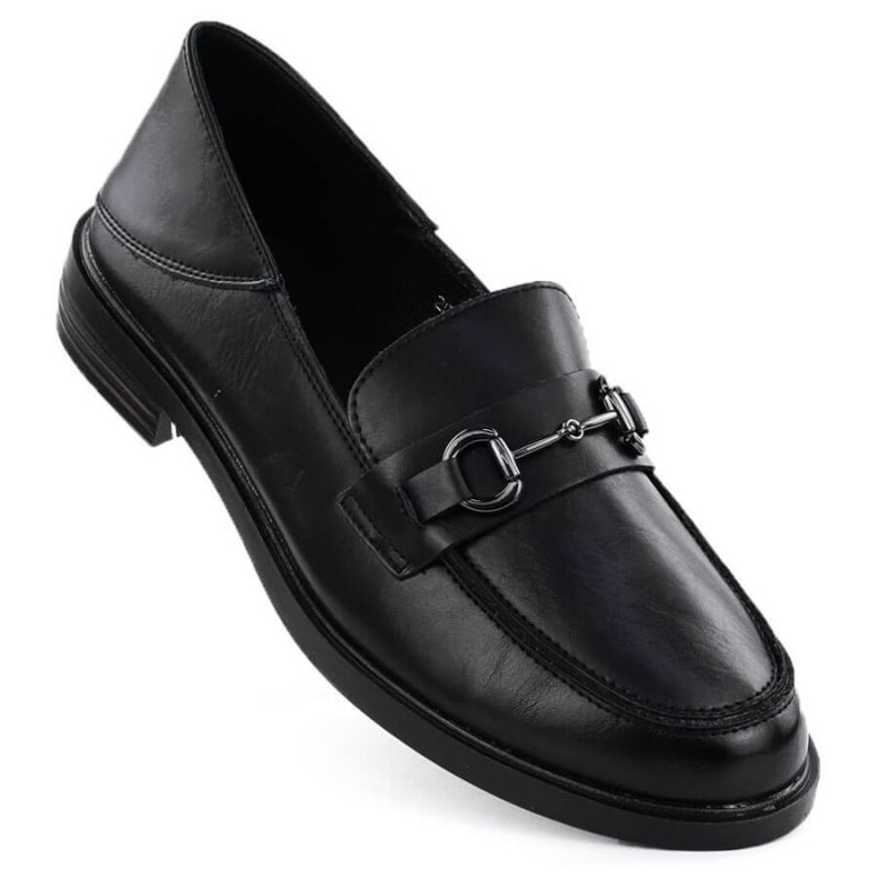 Pantofi cu mocasin cu un decor Vinceza 18107 negru