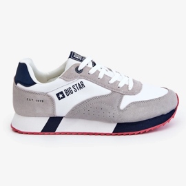 Pantofi sport bărbați memorie spumă Big Star LL174160 Alb cu gri