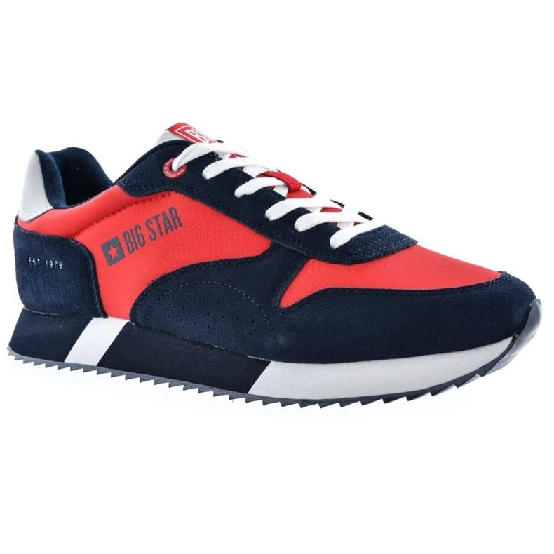 Pantofi sport bărbați memorie spumă BIG Star LL174161 Roșu cu albastru bleumarin
