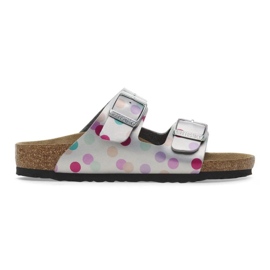 Birkenstock Arizona BS 1029805 Flops în Polka Dots argint Birkenstock Arizona BS 1029805 Flops în Polka Dots argint