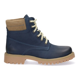 Polbut Pantofi de piele pentru femei albastru bleumarin pentru femei 5-0739-028