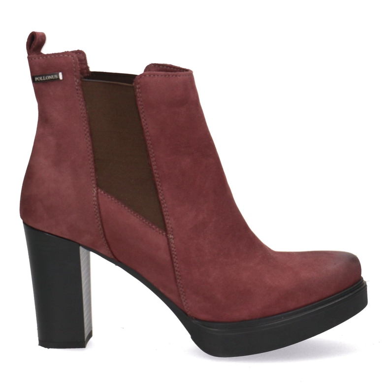 Polbut Femei din piele înaltă Pollonus Burgundy 5-0871-011 roșu