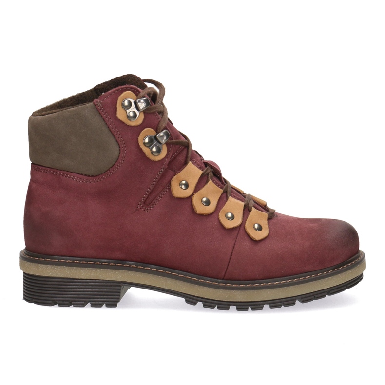 Olivier Femei din piele Pollonus Burgundy 5-0958-013 roșu