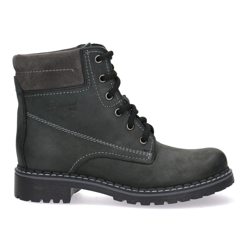 Polbut Pantofi de piele pentru femei negre Pollonus 5-0739-015 negru