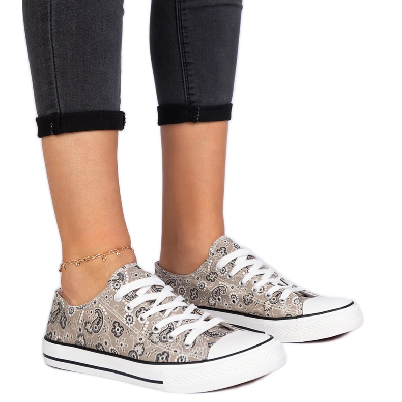 Adidași materiale pentru femei maro în stil aztec