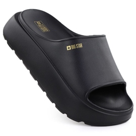 FLIP -uri sportive pentru femei pe o talpă groasă Black Big Star RR274A567 negru FLIP -uri sportive pentru femei pe o talpă groasă Black Big Star RR274A567 negru