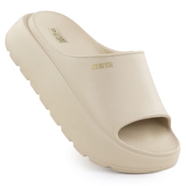 FLIP -uri sportive pentru femei pe o talpă groasă Beige Big Star RR274A569 bej FLIP -uri sportive pentru femei pe o talpă groasă Beige Big Star RR274A569 bej