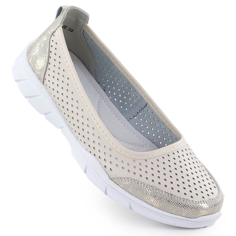 Ballerinas din piele Openwork Comfort bege Vinceza 95323 bej Ballerinas din piele Openwork Comfort bege Vinceza 95323 bej