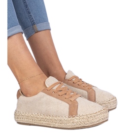 Dantelă pentru femei maro -Espadrilles Dantelă pentru femei maro -Espadrilles
